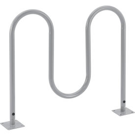 Global Industrial Wave Bike Rack 5-Bike Capacity Flange Mount Gray