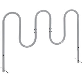 Global Industrial™ Wave Bike Rack 7-Bike Capacity Below Ground Mount Gray