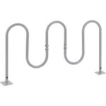 Global Industrial™ Wave Bike Rack 7-Bike Capacity Flange Mount Gray
