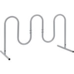 Global Industrial™ Wave Bike Rack 7-Bike Capacity Free Standing Gray