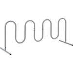 Global Industrial™ Wave Bike Rack 9-Bike Capacity Free Standing Gray