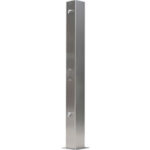 Global Industrial® 84""H Outdoor Water Shower 2 Nozzles Stainless Steel