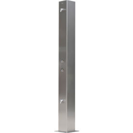 Global Industrial® 84""H Outdoor Water Shower 2 Nozzles Stainless Steel