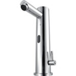 Global Industrial™ Deck Mounted Sensor Faucet With Mixing Valve 2.2 GPM Chrome