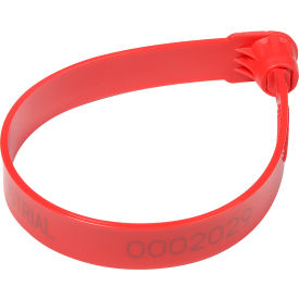 Global Industrial™ Plastic Truck Seal 7-1/2""L 60 Lb. Break Strength Red 100/Pack