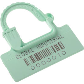 Global Industrial™ One Piece Padlock Seal Pastel Green 100/Pack