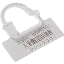 Global Industrial One Piece Padlock Seal White 100/Pack