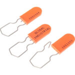 Global Industrial™ Padlock Seal With Wire Hasp Orange 1000/Pack