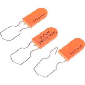 Global Industrial™ Padlock Seal With Wire Hasp Orange 1000/Pack