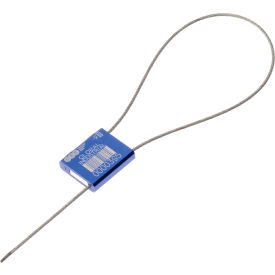 Global Industrial™ Metal Cable Seal 1/16""x12""L Blue 50/Pack