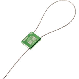 Global Industrial Metal Cable Seal 1/16""x12""L Green 50/Pack