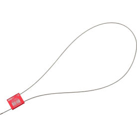 Global Industrial™ Metal Cable Seal 1/16""x24""L Red 50/Pack