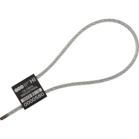 Global Industrial™ Metal Cable Seal 1/8""x12""L Black 50/Pack