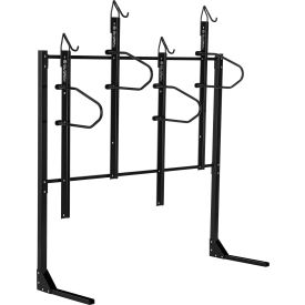 Global Industrial™ Indoor Vertical Bike Rack Lockable 4 Bike Capacity Black
