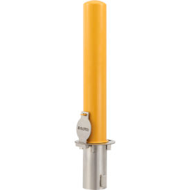 Global Industrial™ Removable Bollard W/Flush Mount Sleeve 4""D x 36""H