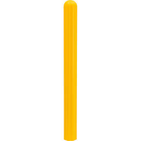 Global Industrial™ Ribbed Bollard Sleeve 4"" Dia. x 56""H Yellow