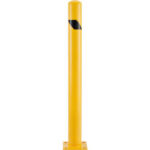 Global Industrial™ Steel Safety Bollard W/Black Hazard Tape 4.5""D x 48''H