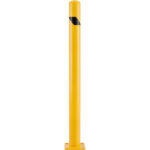 Global Industrial™ Steel Safety Bollard W/Black Hazard Tape 4.5""D x 60''H