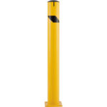 Global Industrial™ Steel Safety Bollard W/Chain Slots & Removable Cap 5.5""D x 48""H