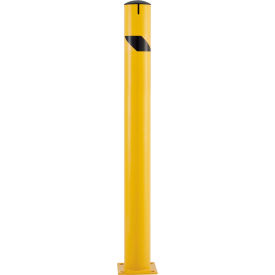 Global Industrial™ Steel Safety Bollard W/Chain Slots & Removable Cap 5.5""D x 60""H