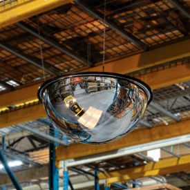 Global Industrial™ Full Dome Acrylic Mirror W/Steel Back Indoor 18"" Dia. 360° Viewing
