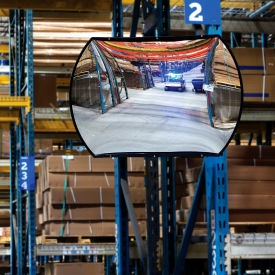 Global Industrial™ Roundtangular Acrylic Convex Mirror Indoor 24""x36""160° Viewing Angle