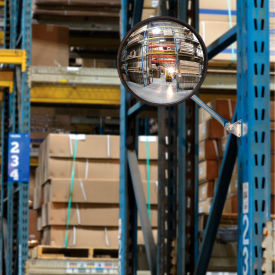 Global Industrial™ Round Glass Convex Mirror Indoor 12"" Dia. 160° Viewing Angle