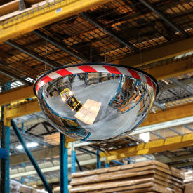 Global Industrial™ Full Dome Acrylic Warning Mirror Indoor 36"" Dia. 360° Viewing Angle