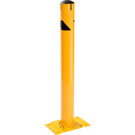 Global Industrial™ Steel Safety Bollard W/Chain Slots Removable Base & Cap 4.5''D x 42''H