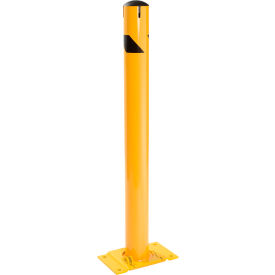 Global Industrial™ Steel Safety Bollard W/Chain Slots Removable Base & Cap 4.5''D x 48''H