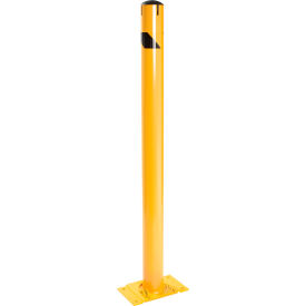 Global Industrial™ Steel Safety Bollard W/Chain Slots Removable Base & Cap 4.5''D x 60''H