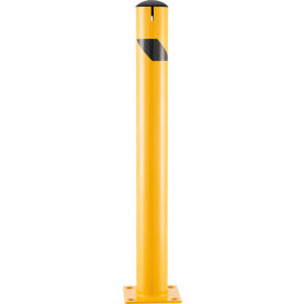 Global Industrial™ Steel Safety Bollard W/Chain Slots & Removable Cap 4.5""D x 42""H