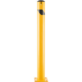 Global Industrial™ Steel Safety Bollard W/Chain Slots & Removable Cap 4.5""D x 48""H