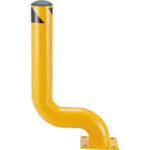 Global Industrial™ Offset Steel Bollard 4-1/2"" Dia. x 35""H Yellow