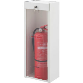 Global Industrial™ Fire Extinguisher Cabinet Surface Mount Lockable Fits 10 Lbs.