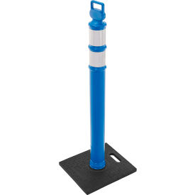 Global Industrial™ Reflective Delineator Post with Square Base 49""H Blue