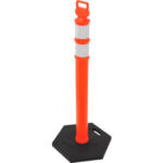 Global Industrial™ Reflective Delineator Post with Hexagonal Base 49""H Orange