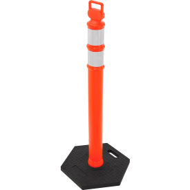 Global Industrial™ Reflective Delineator Post with Hexagonal Base 49""H Orange