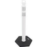 Global Industrial™ Reflective Delineator Post with Hexagonal Base 49""H White