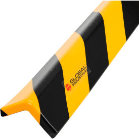 Global Industrial™ 90-Degree Flat Corner Bumper Guard Type H+ 39-3/8""L Black/Yellow