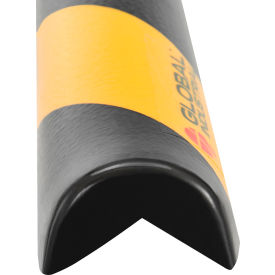 Global Industrial™ 90-Degree Rounded Corner Bumper Guard Type A 39-3/8""L Black/Yellow