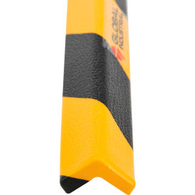 Global Industrial™ 90-Degree Flat Shelf Bumper Guard Type E 39-3/8""L Black/Yellow