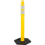 Global Industrial™ Reflective Delineator Post with Hexagonal Base 49""H Yellow