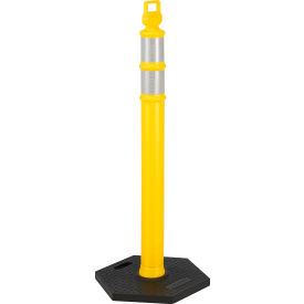 Global Industrial™ Reflective Delineator Post with Hexagonal Base 49""H Yellow