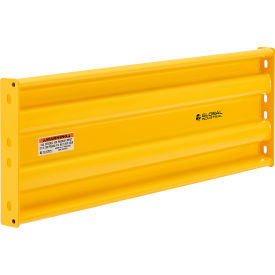 Global Industrial Steel Guard Rail 3-Rib 4'L Yellow