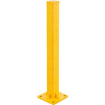 Global Industrial™ Bolt-On Steel Post for Double 3-Rib Guard Rail 42""H Yellow