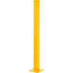 Global Industrial™ Bolt-On Steel Post for Triple 3-Rib Guard Rail 60""H Yellow