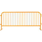 Global Industrial™ Steel Crowd Control Barrier 8-1/2'L x 43""H Flat Feet Powder Coat Yellow