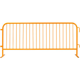 Global Industrial™ Steel Crowd Control Barrier 8-1/2'L x 43""H Flat Feet Powder Coat Yellow