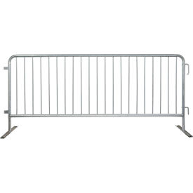 Global Industrial™ Steel Crowd Control Barrier 8-1/2'L x 43""H Flat Feet Galvanized